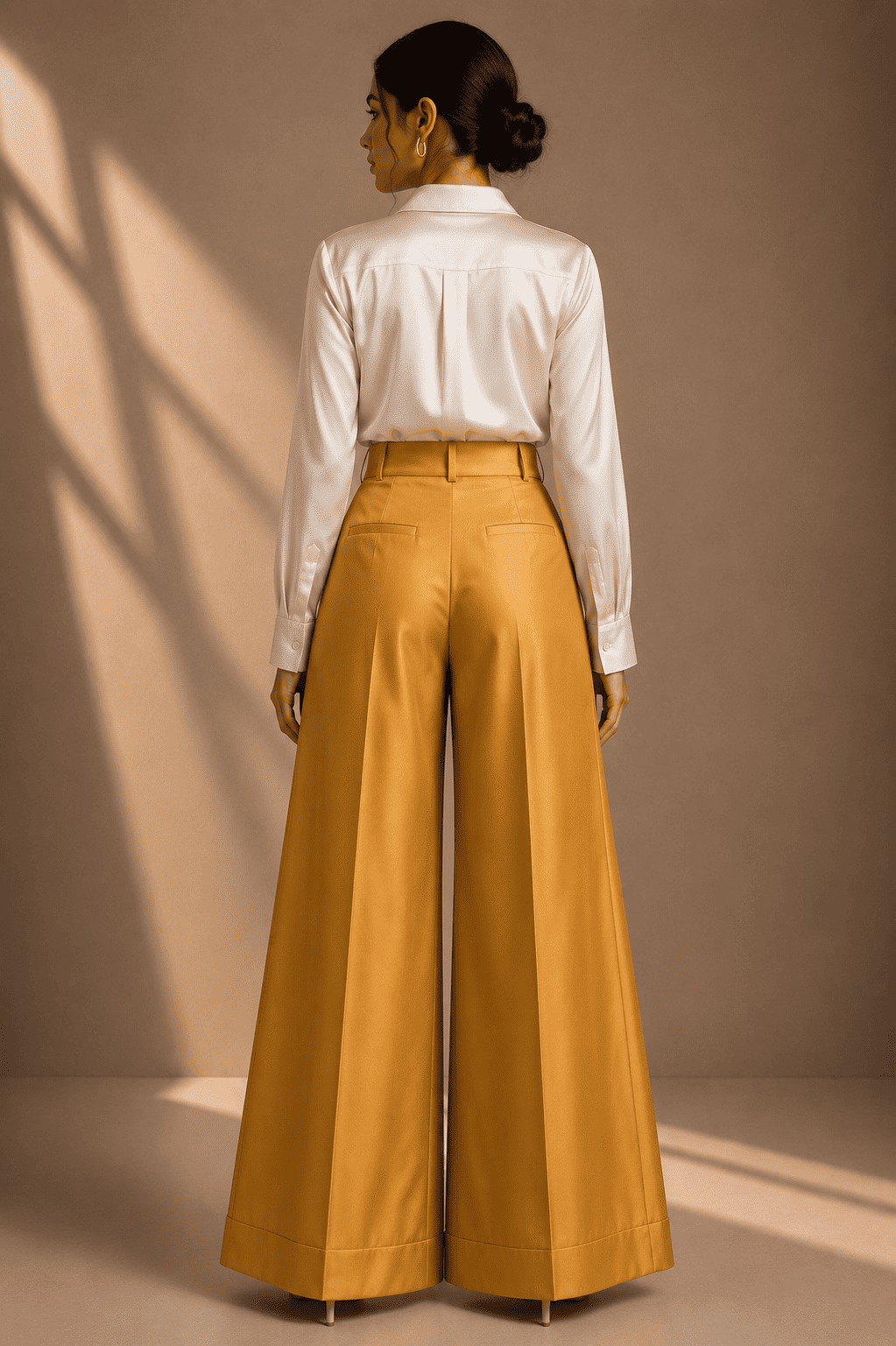 MODERN COLUMN TROUSER SILK