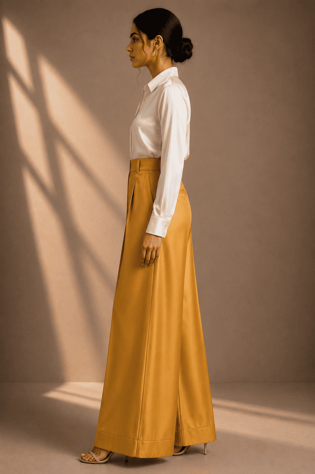 MODERN COLUMN TROUSER SILK