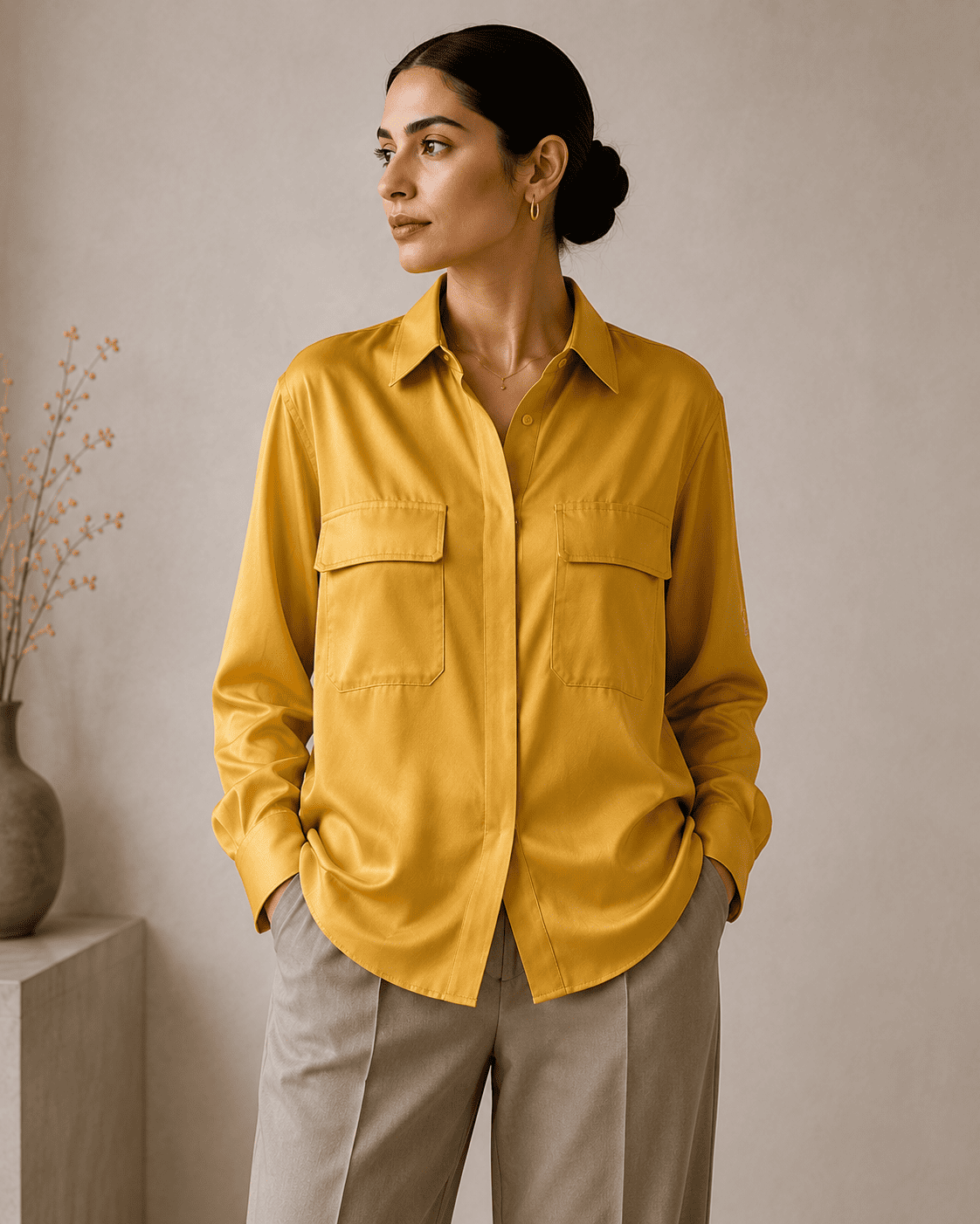 SOFT UTILITY SILK SHIRT